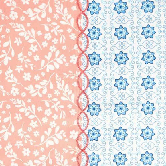 Pioneer Woman Ditsy Patchwork Shower Curtain Cotton/Poly Vintage Quilt Style NEW - Picture 3 of 5